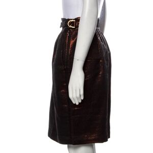 NWT Etro copper metallic skirt - wool and silk